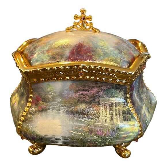 Thomas Kinkade Blessings "Have Faith'  Musical Prayer Box  Numbered‎ - Picture 3 of 12